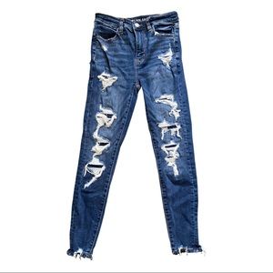 American Eagle Next Level High Waisted Distressed Jeggings